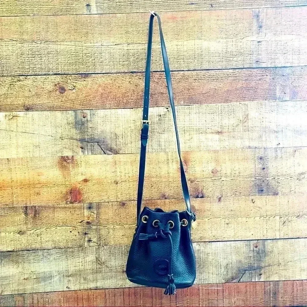 Vintage Dooney & Bourke Leather Bucket Bag 1990s